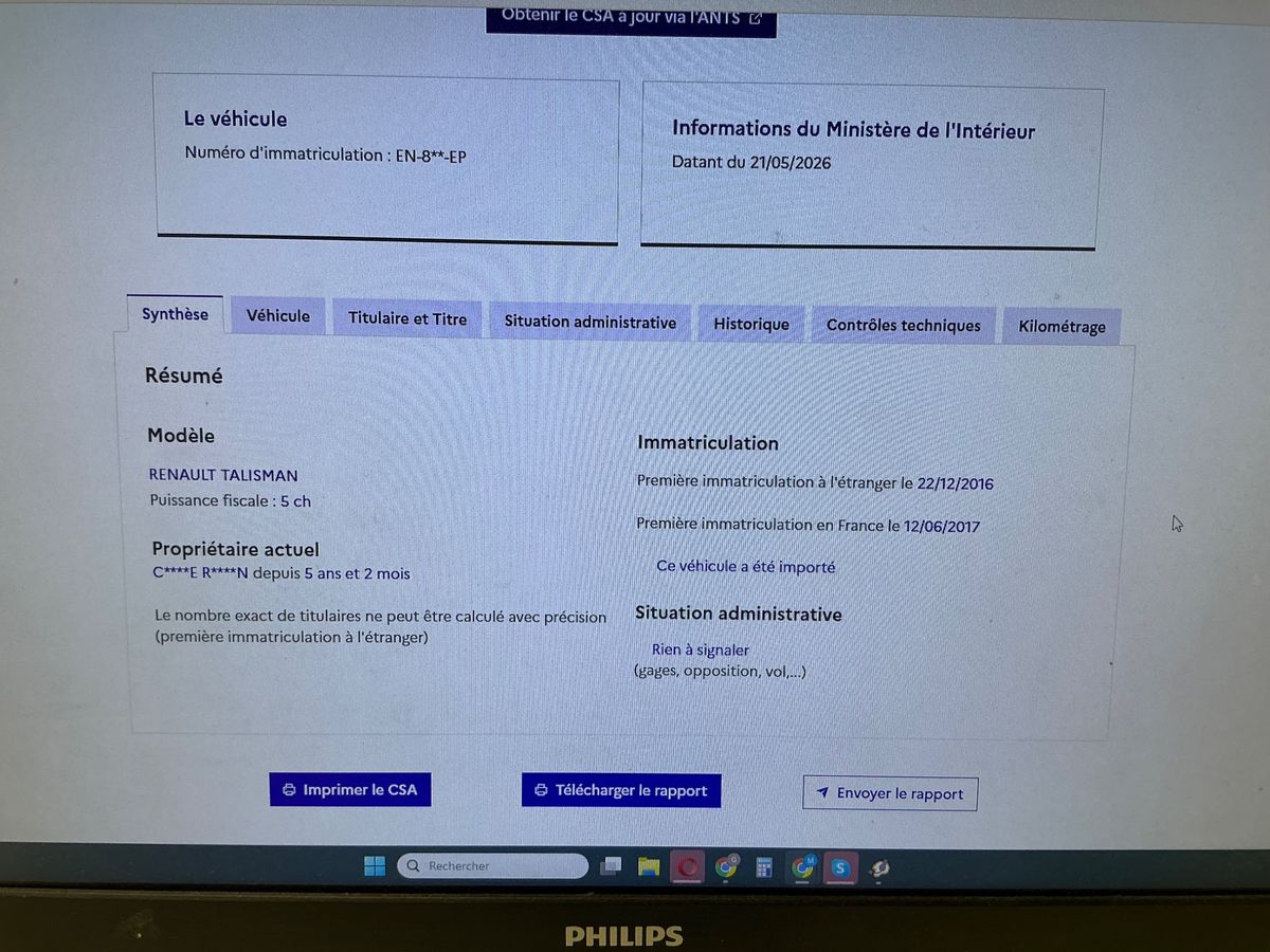 Renault Talisman d'occasion