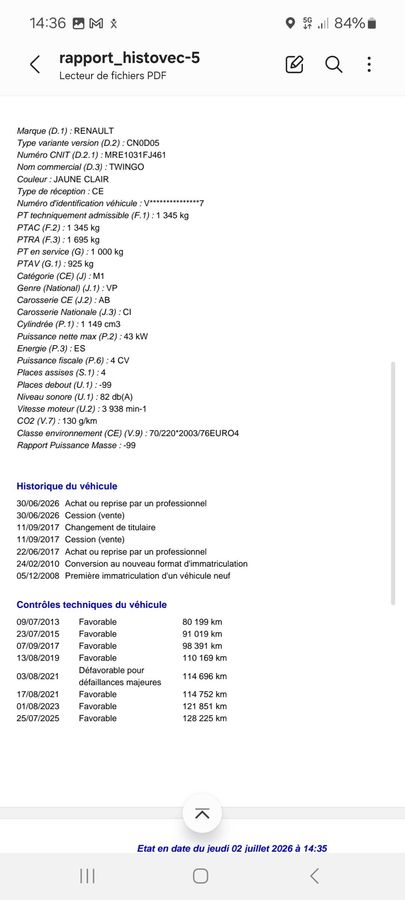 Renault Twingo d'occasion