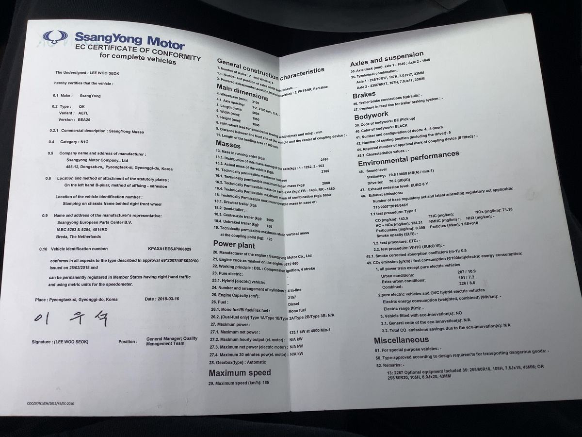 Ssangyong Musso d'occasion