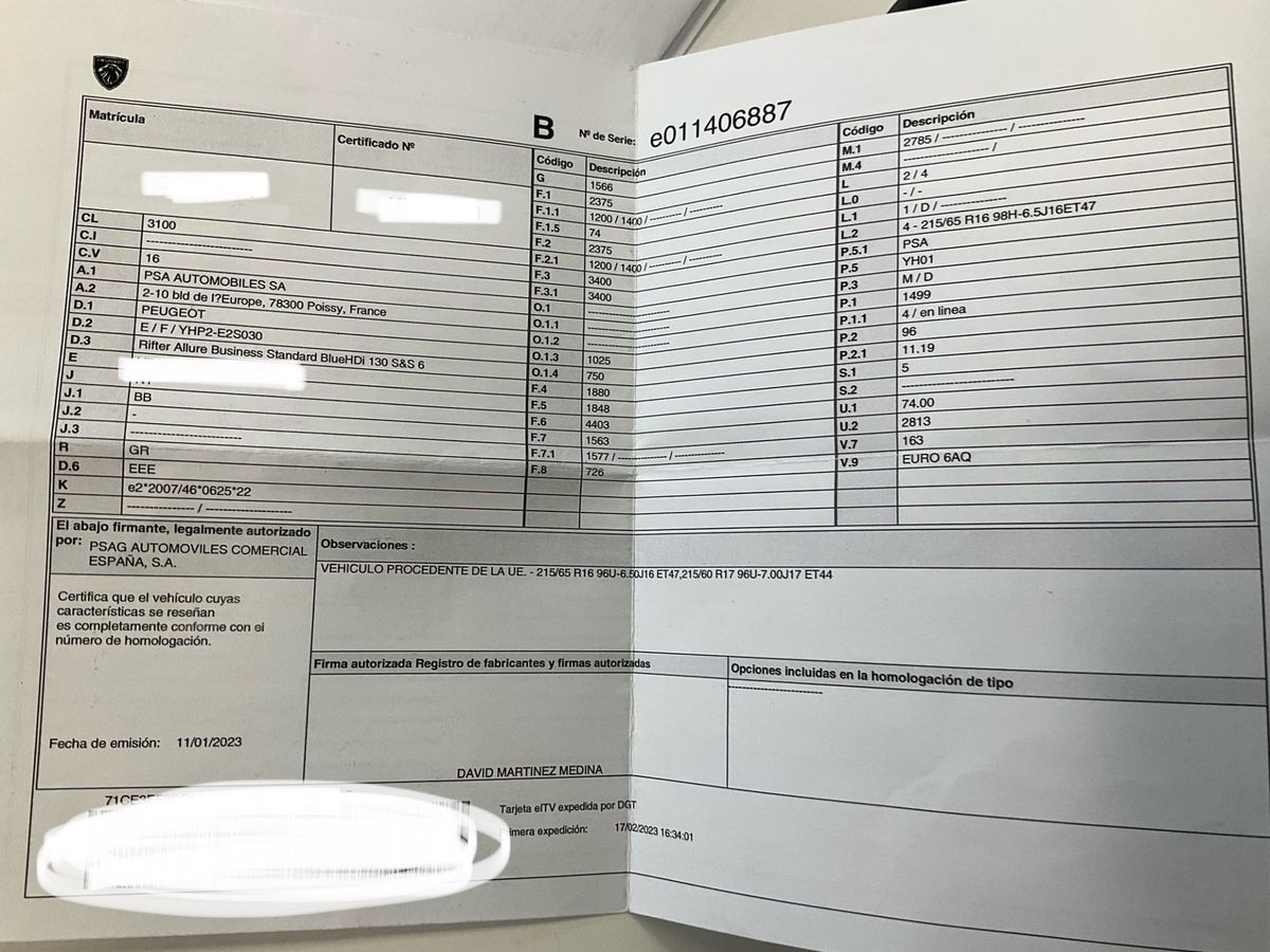 Peugeot Rifter d'occasion