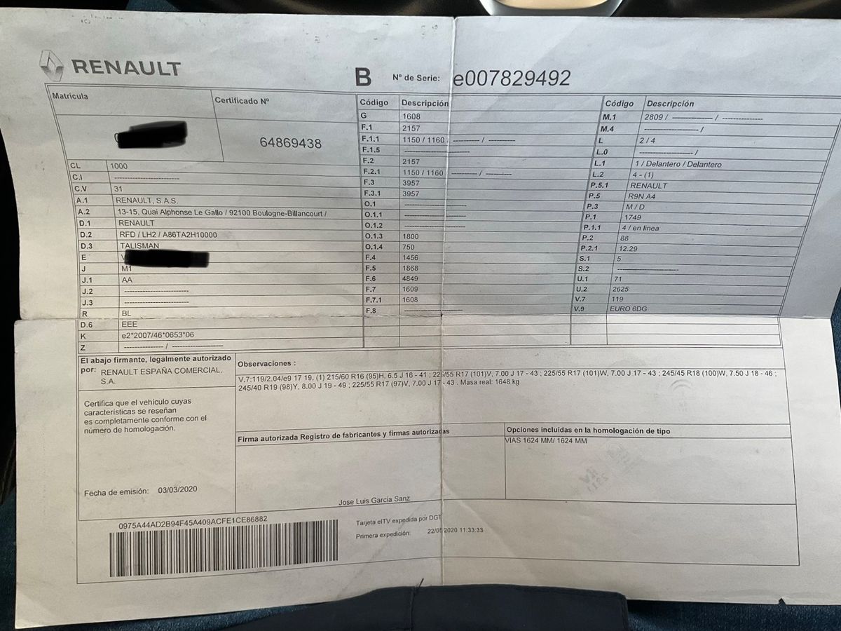 Renault Talisman d'occasion