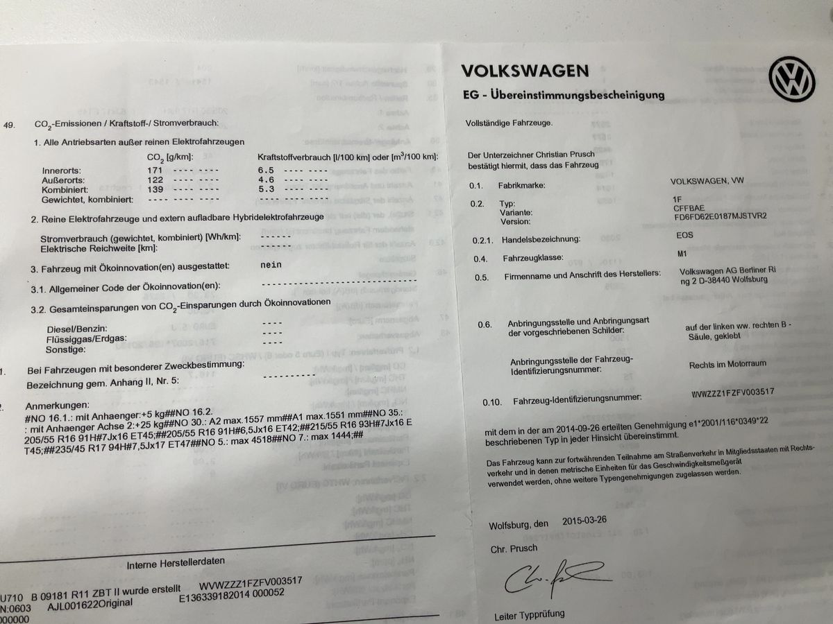 Volkswagen Eos d'occasion