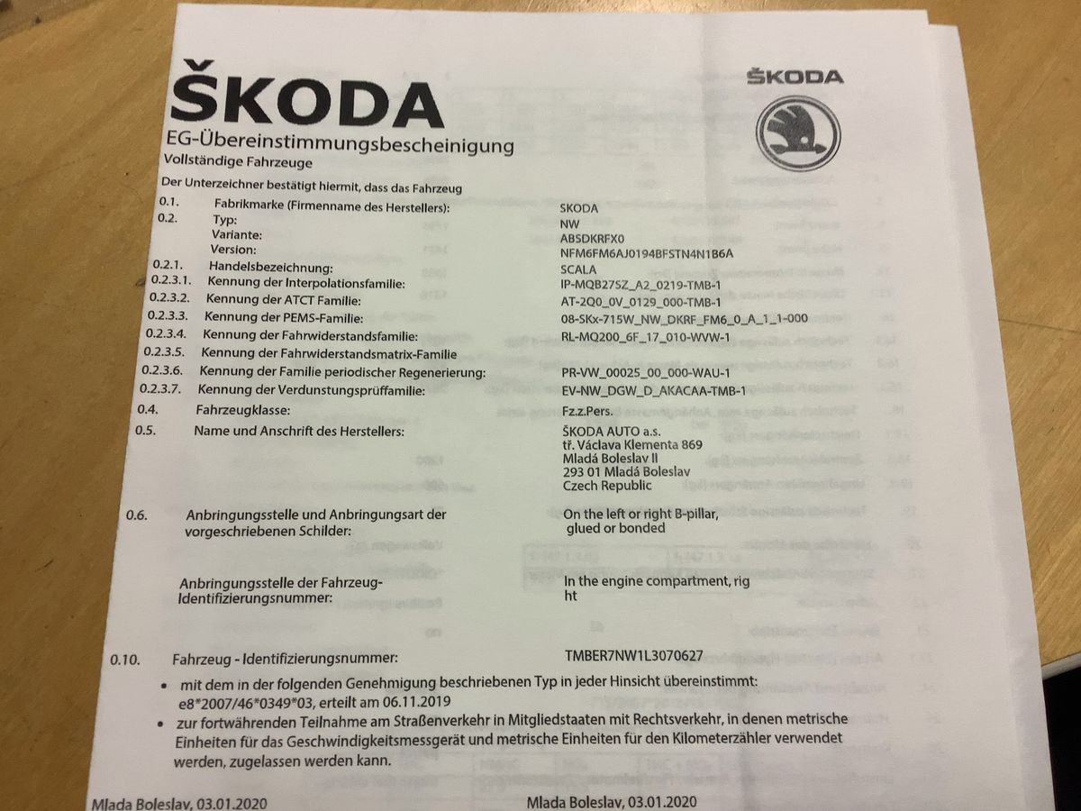 Skoda Scala d'occasion