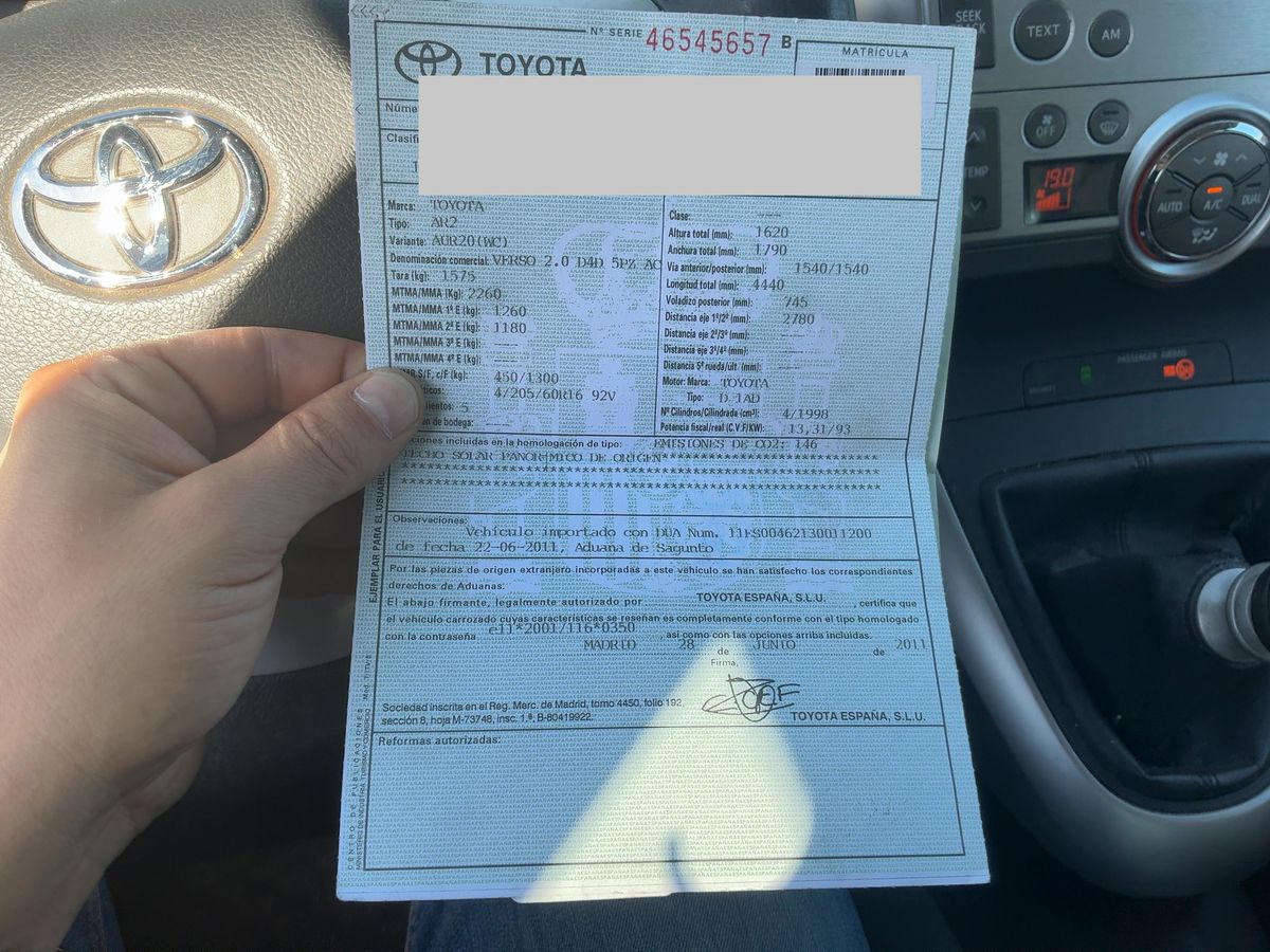 Toyota Verso d'occasion