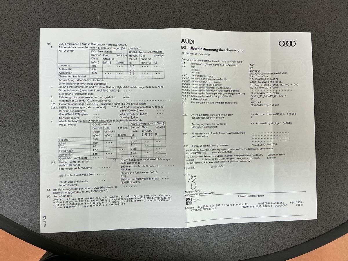 Audi S3 2.0 TFSI quattro