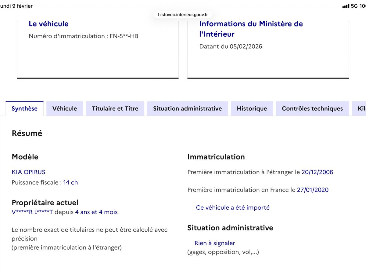 Kia Opirus d'occasion