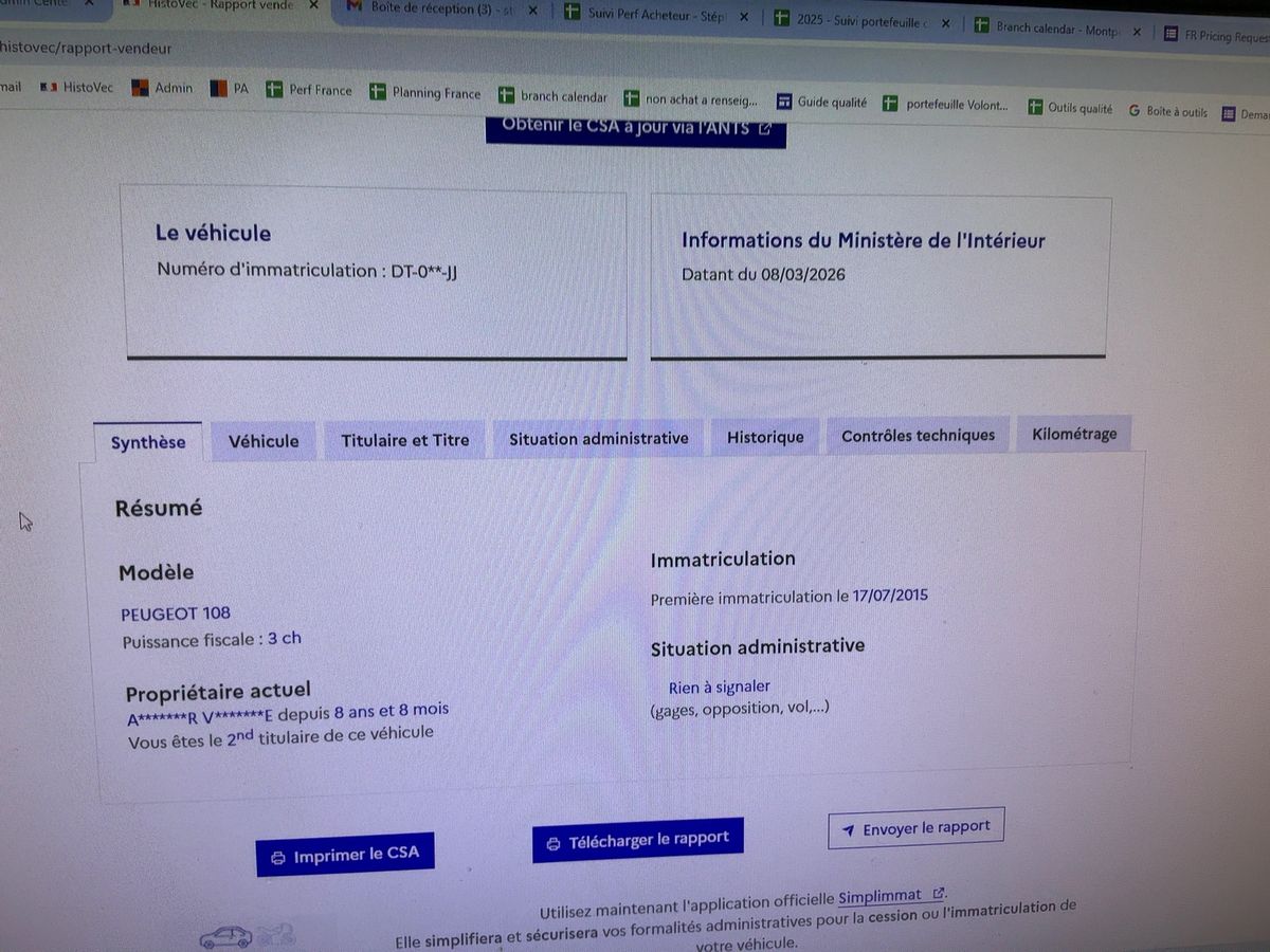 Peugeot 108 d'occasion