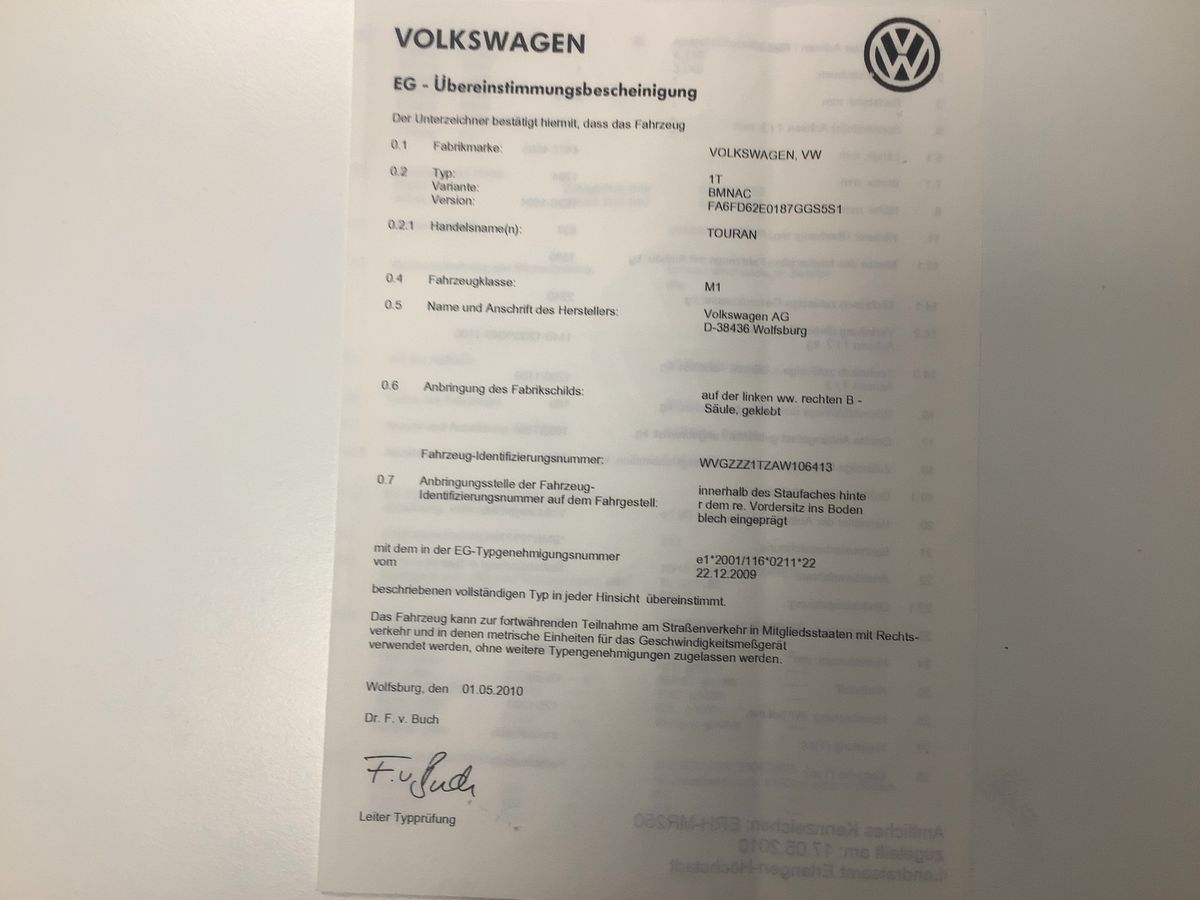 Volkswagen Touran 2.0 TDI Highline