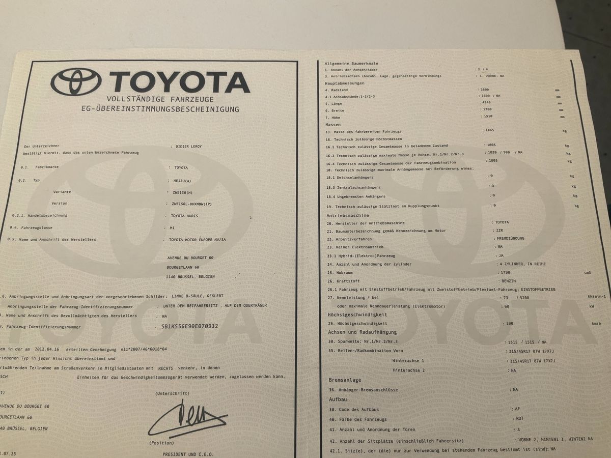 Toyota Auris d'occasion