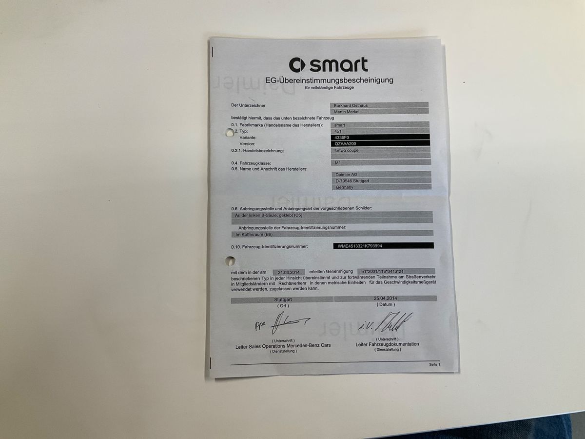 Smart fortwo 1.0 Turbo Basis passion