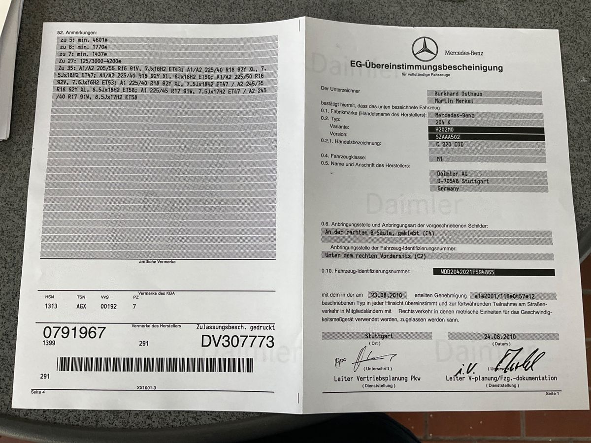 Mercedes-Benz C-Klasse C 220 CDI T BlueEfficiency Avantgarde