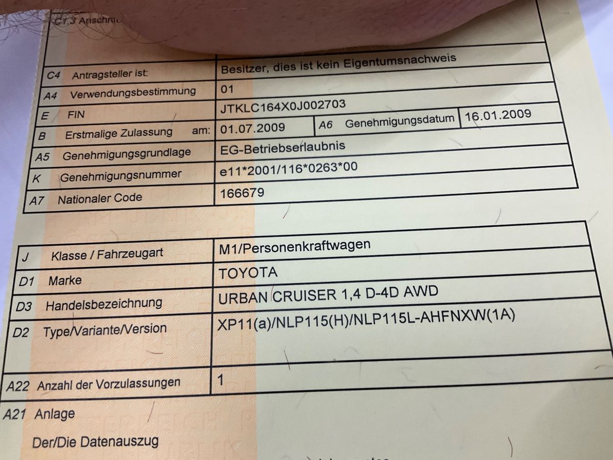 Toyota Urban Cruiser 1.4 D-4D Trek 4x4