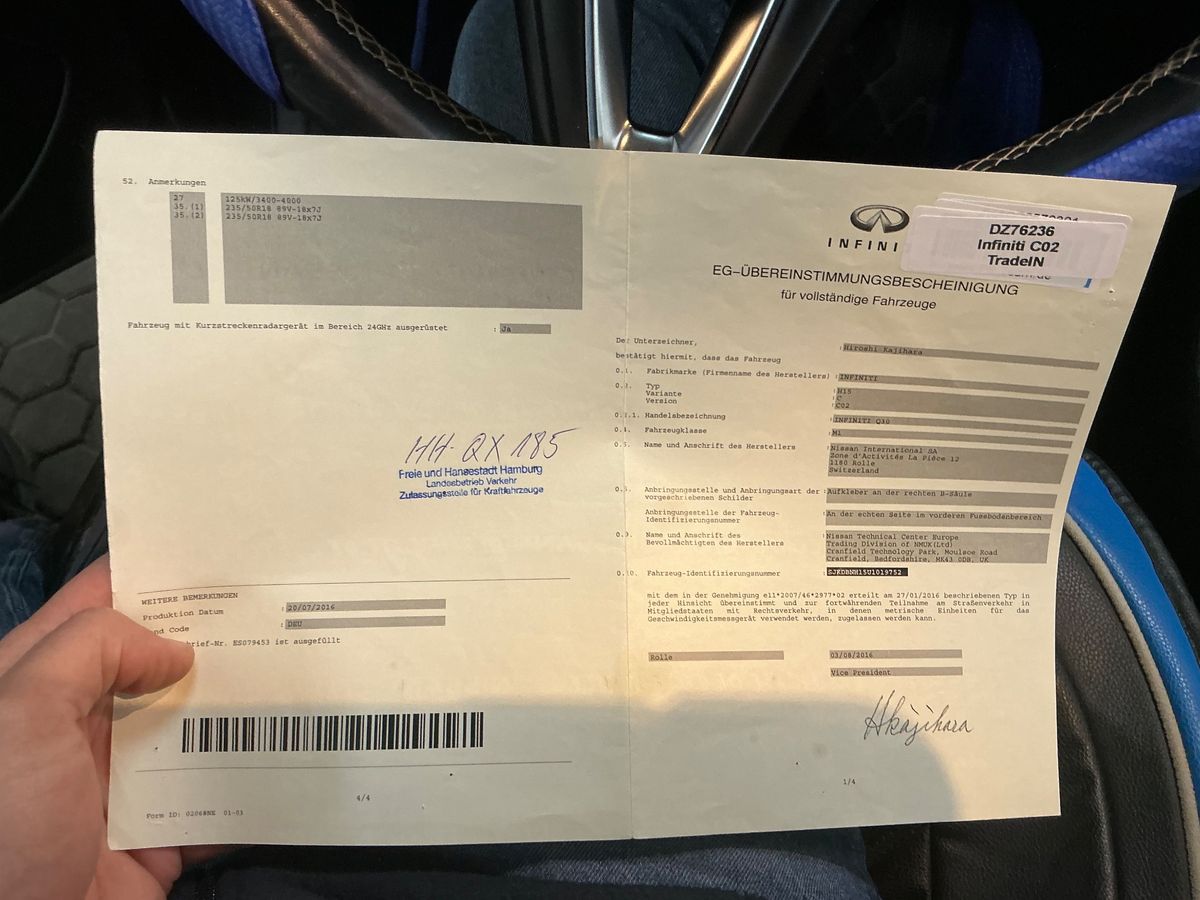 Infiniti Q30 d'occasion