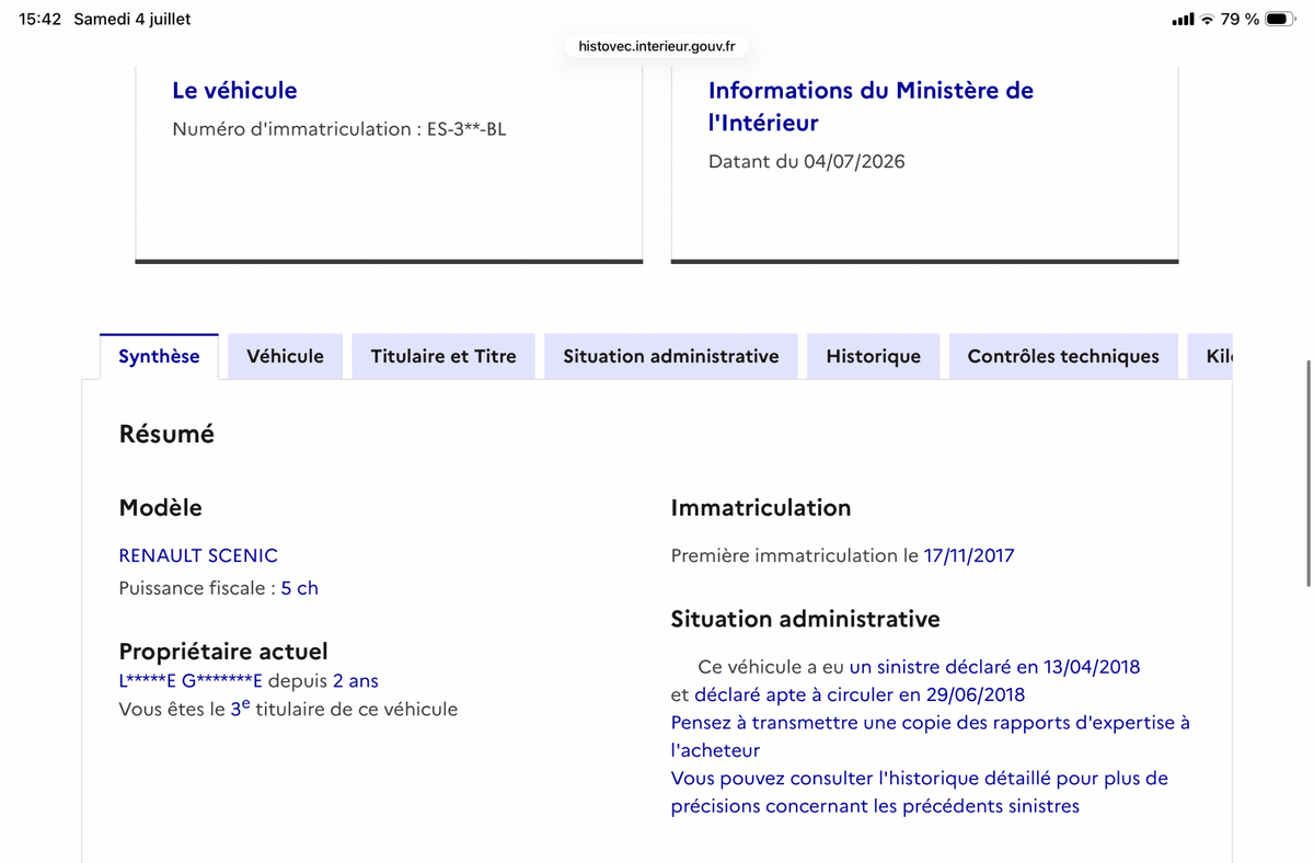 Renault Scenic d'occasion
