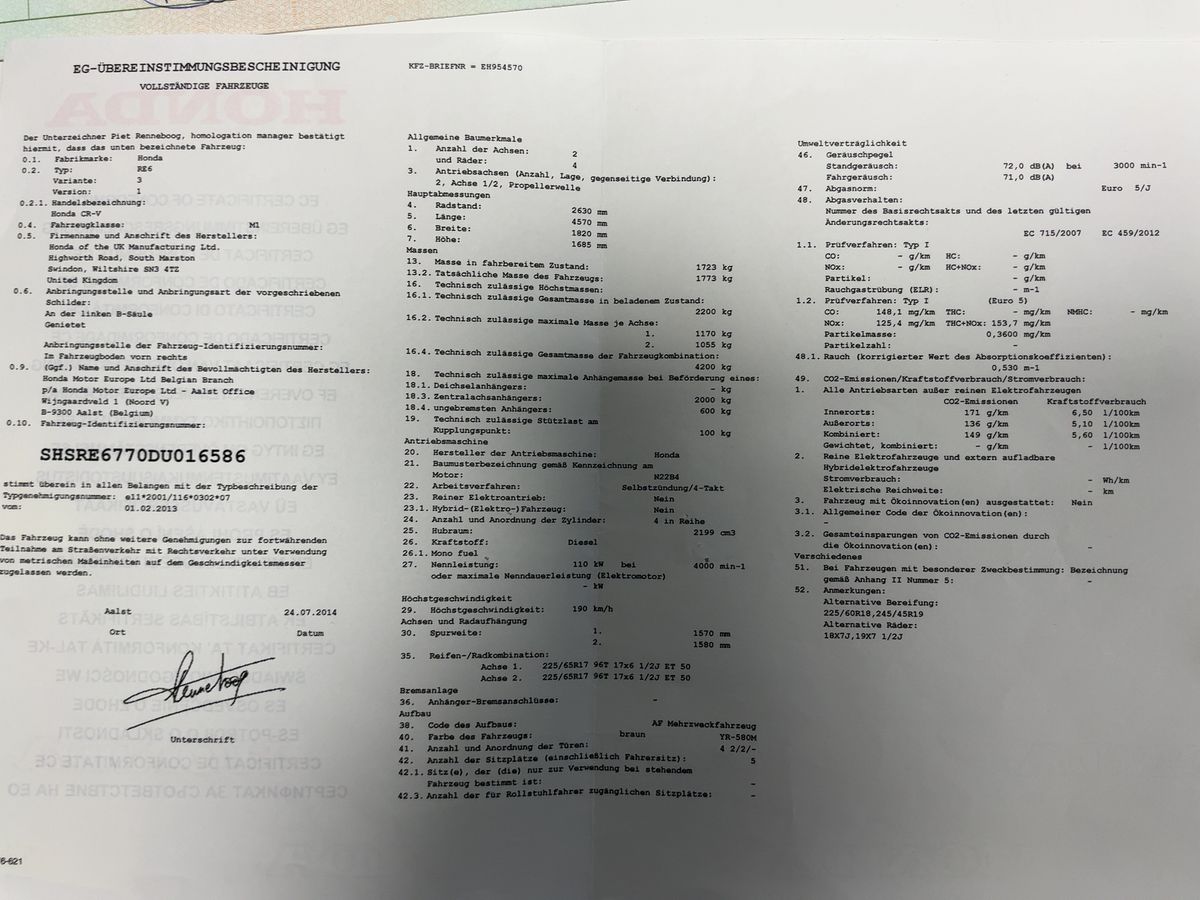 Honda CR-V 2.2 DTEC Elegance 4WD