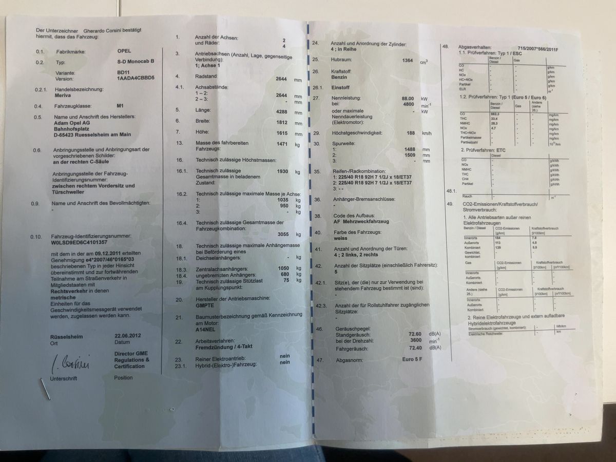 Opel Meriva 1.4 Turbo Color Edition