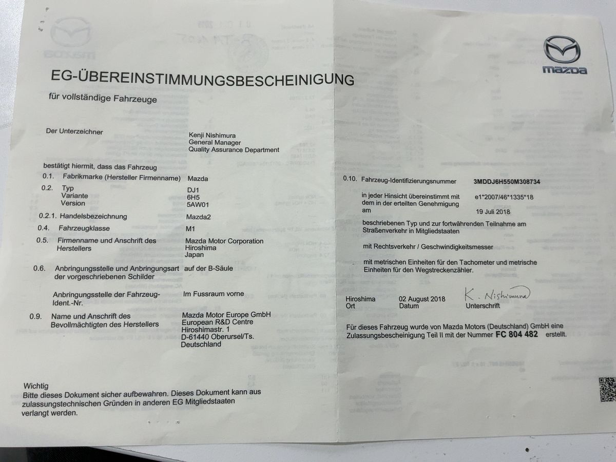 Mazda 2 1.5 Center-Line