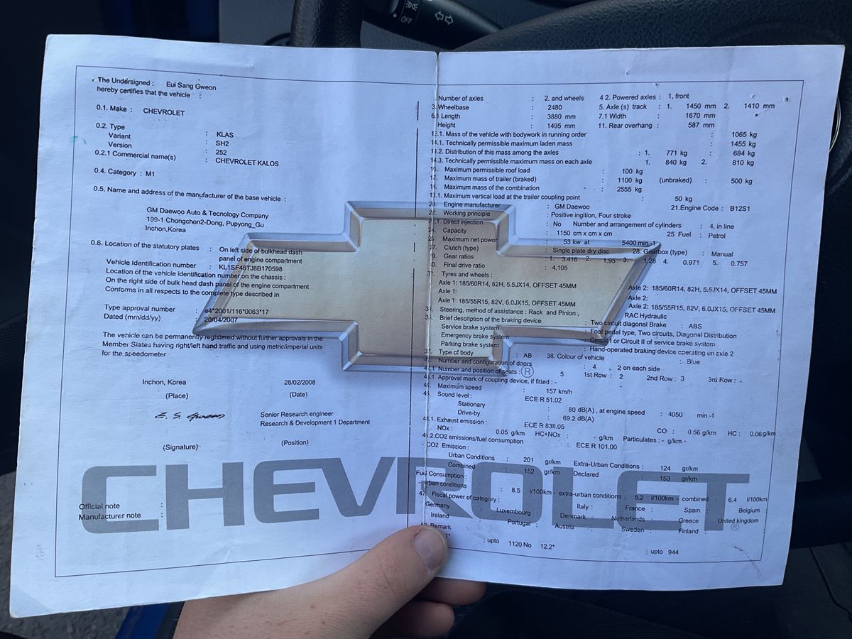 Chevrolet Kalos d'occasion