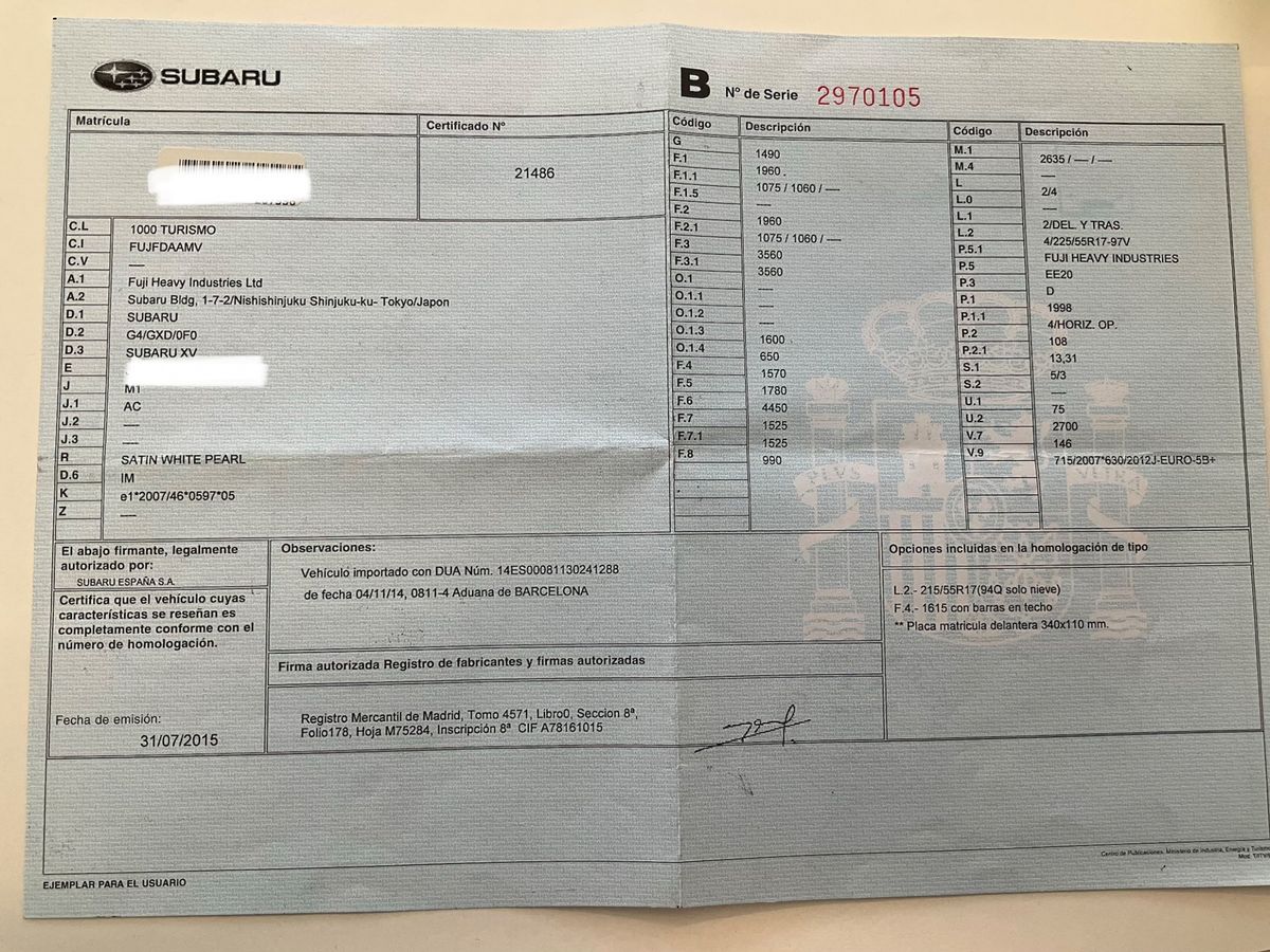 Subaru XV d'occasion