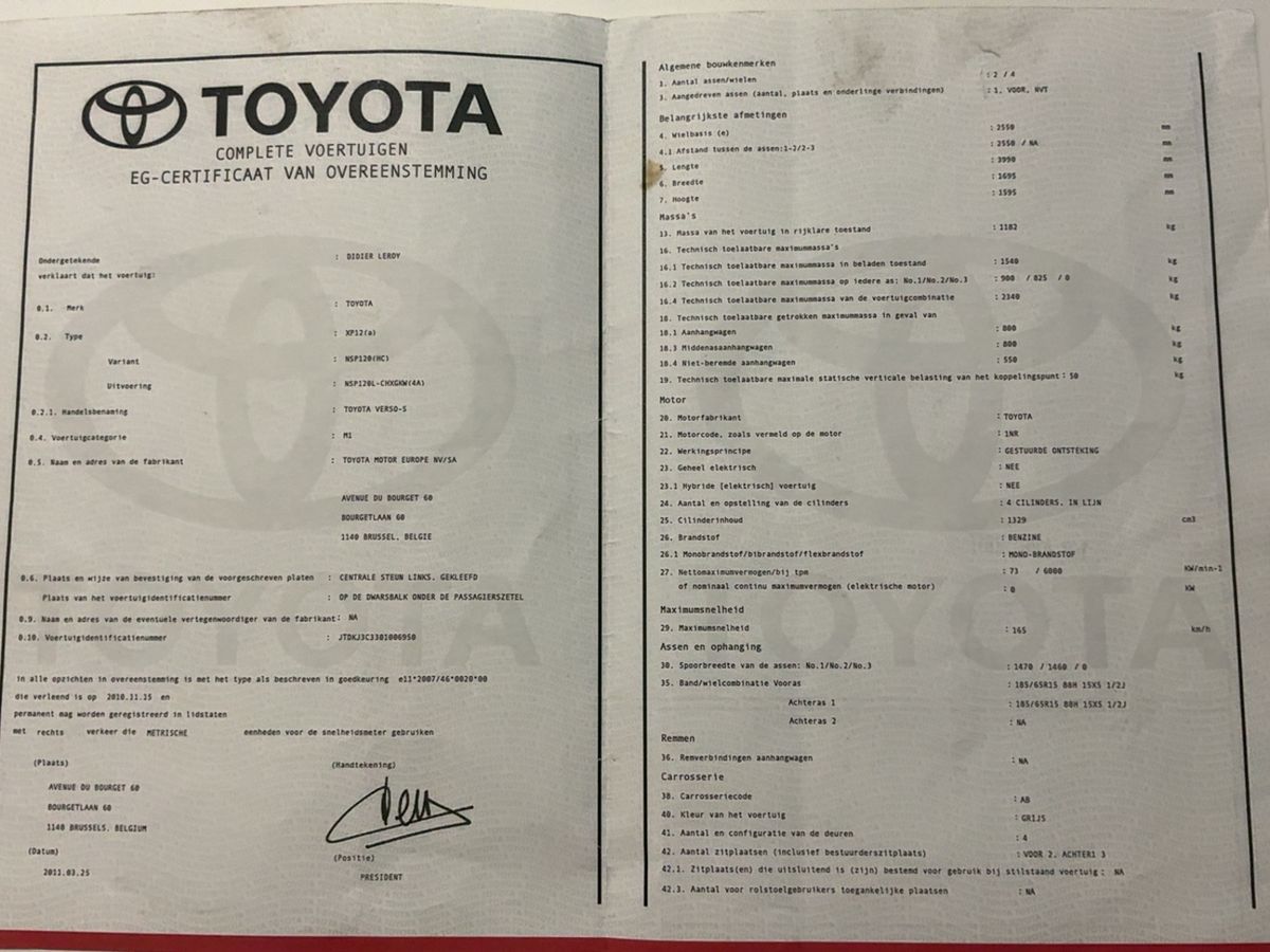 Toyota Verso-S d'occasion