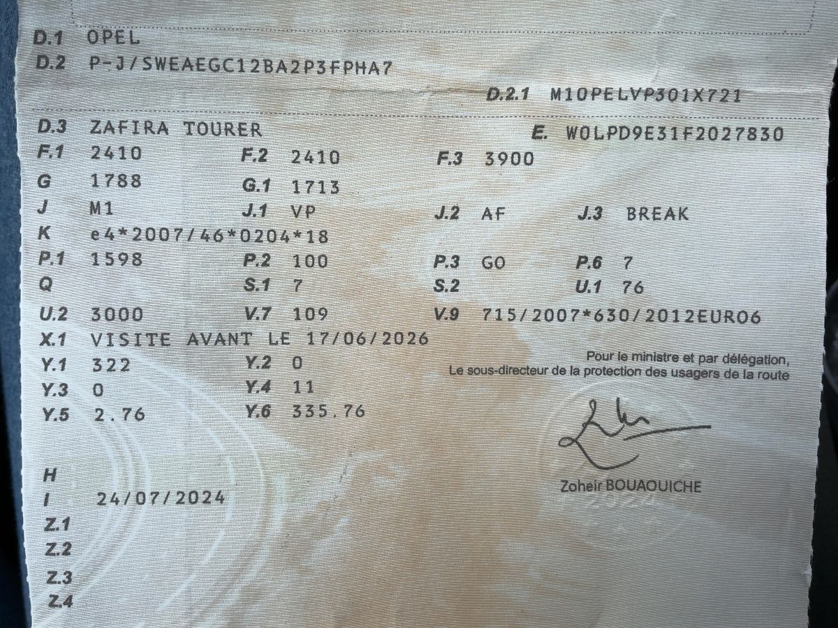 Opel Zafira d'occasion