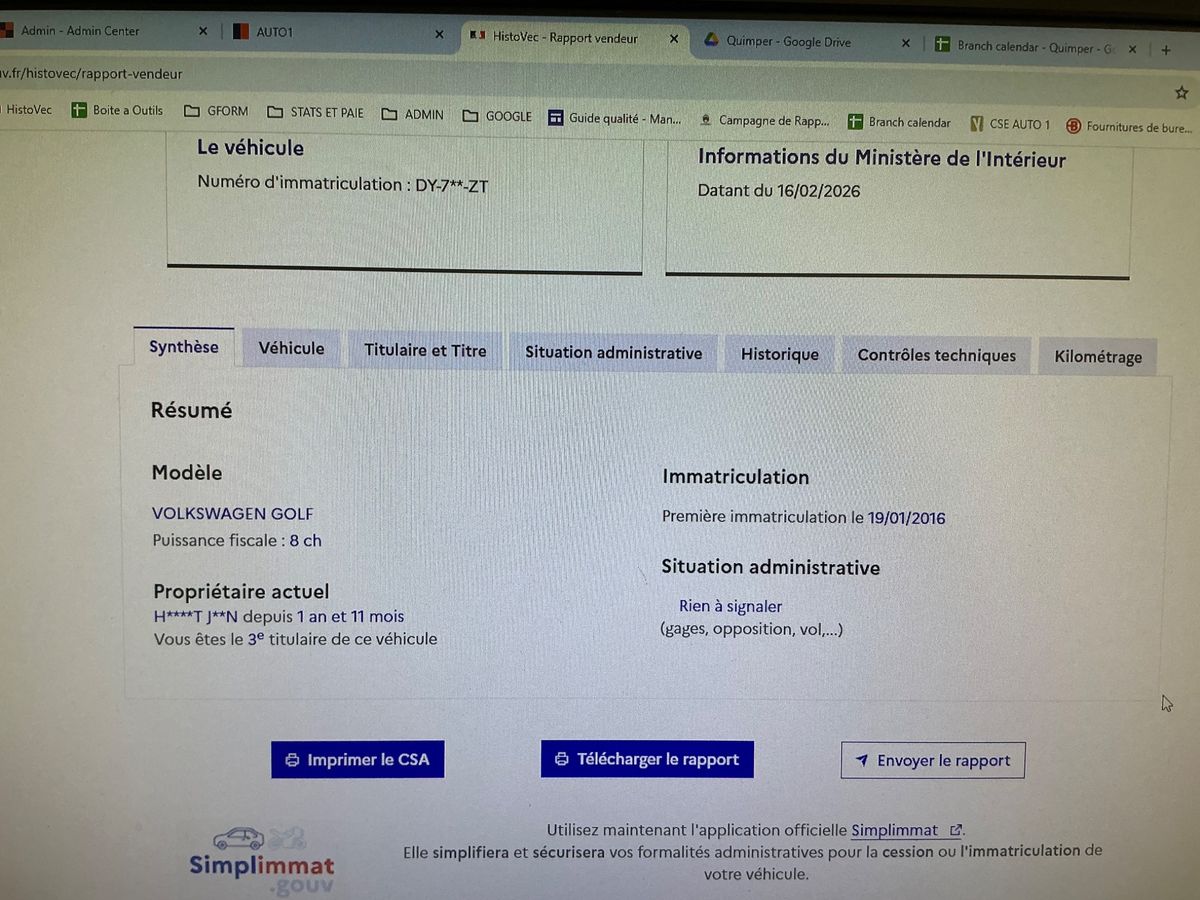 Volkswagen Golf d'occasion