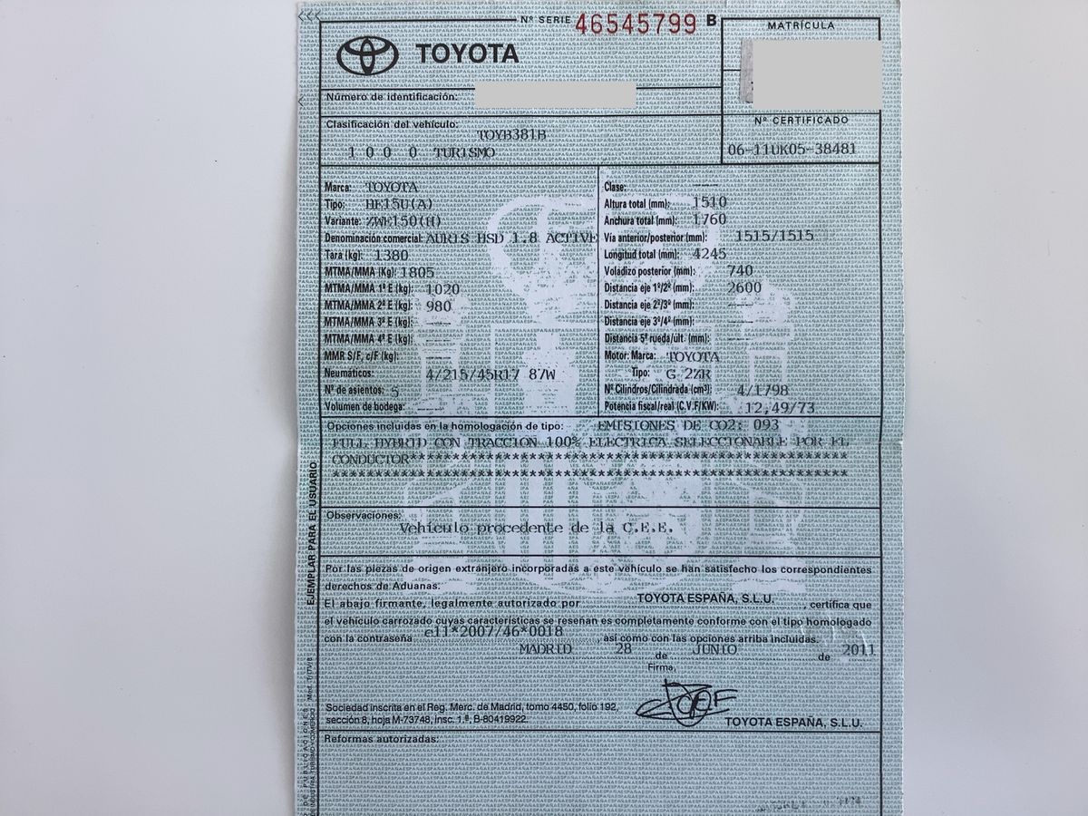 Toyota Auris d'occasion