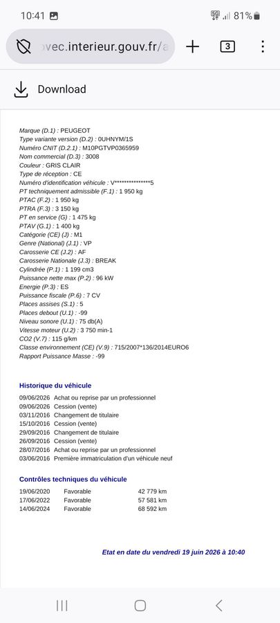 Peugeot 3008 d'occasion