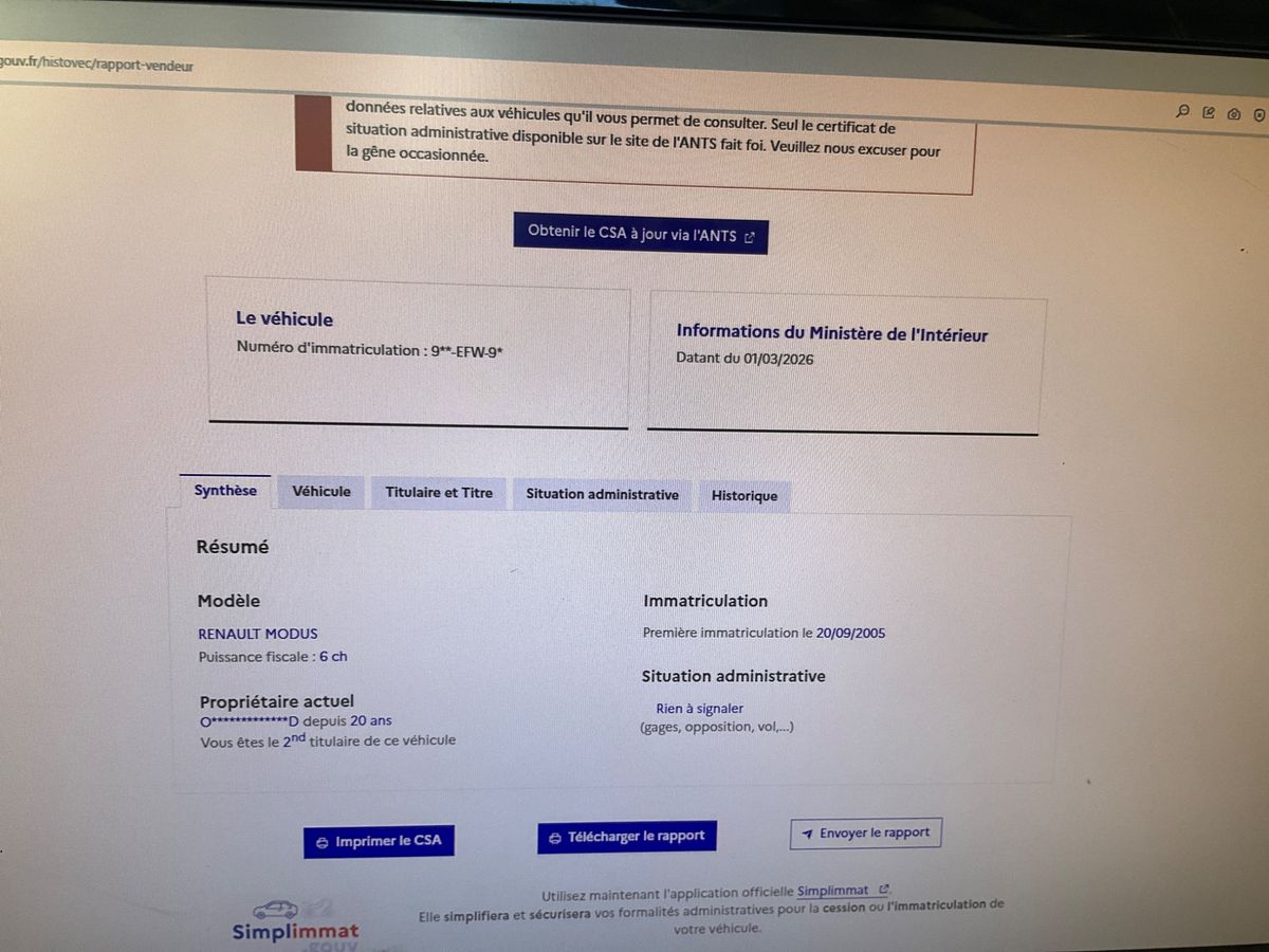 Renault Modus d'occasion