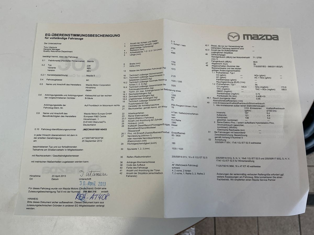 Mazda 5 d'occasion
