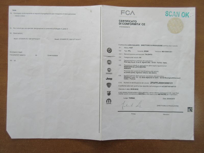 Fiat Talento 1.6 TwinTurbo Diesel Ecojet L2H1 DoKa 1,2t SX — zdjęcie 17