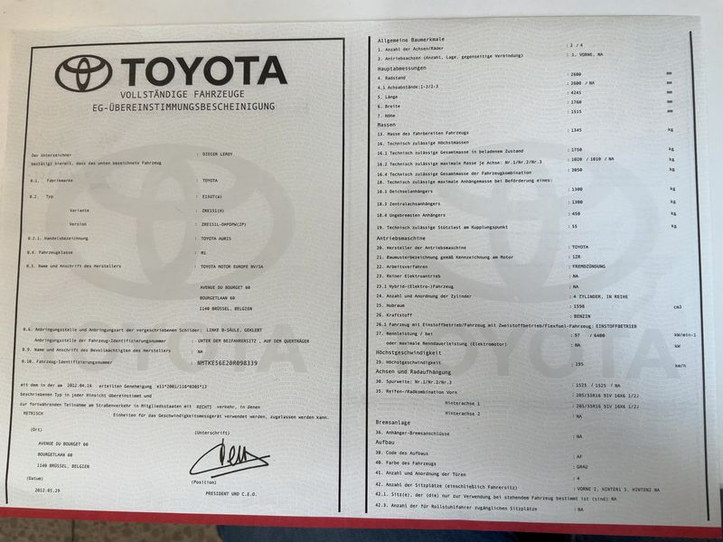 Toyota Auris 1.6 Life — zdjęcie 16