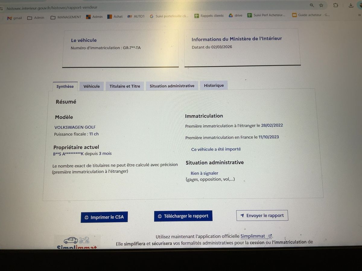 Volkswagen Golf d'occasion