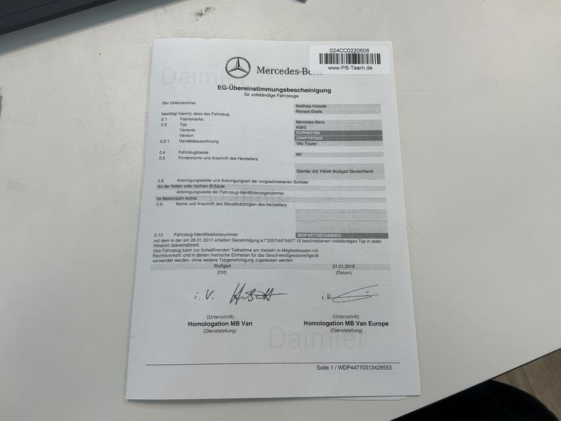Mercedes-Benz Vito Tourer 109 CDI lang Pro — zdjęcie 16