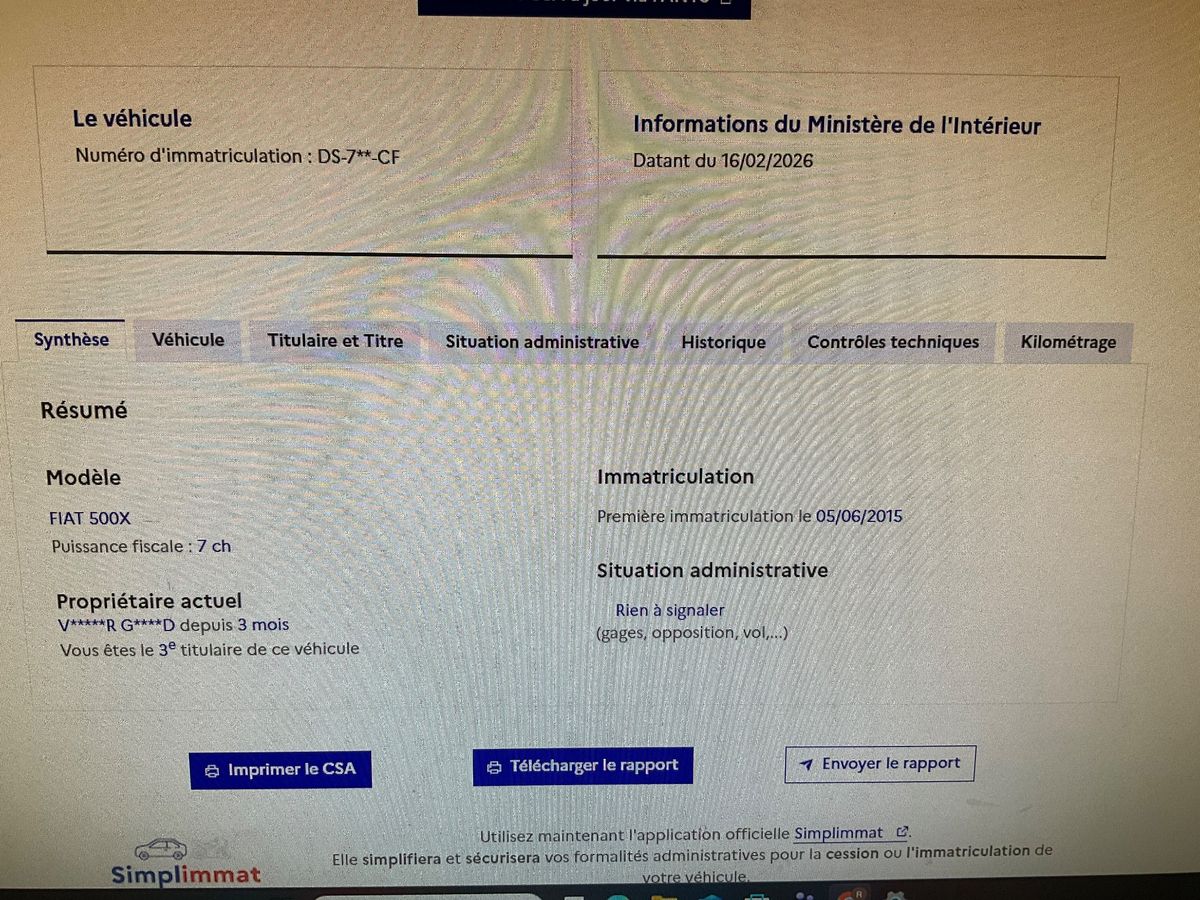 Fiat 500X d'occasion