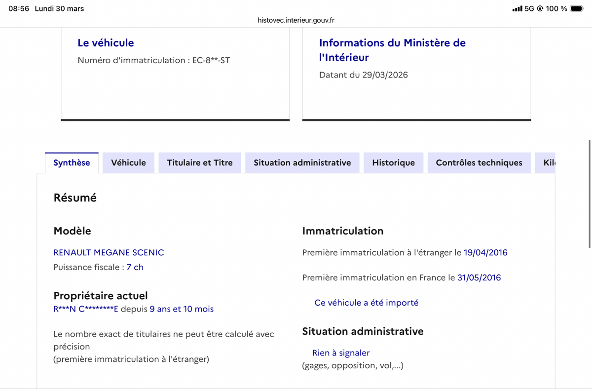 Renault Scenic d'occasion