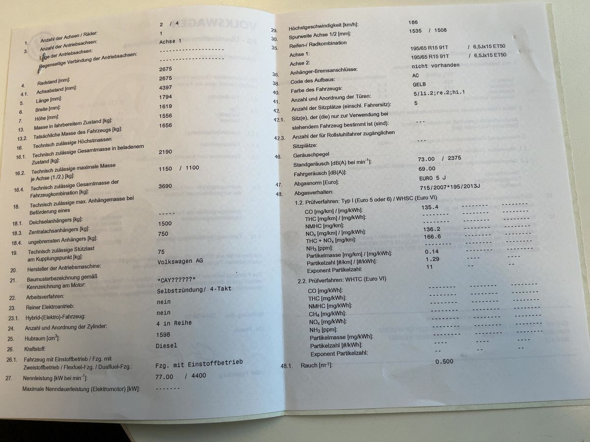 Volkswagen Touran 1.6 TDI Comfortline BlueMotion