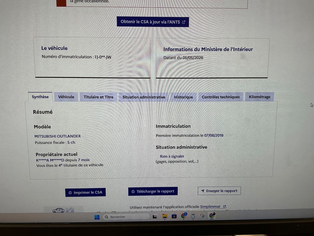 Mitsubishi Outlander d'occasion