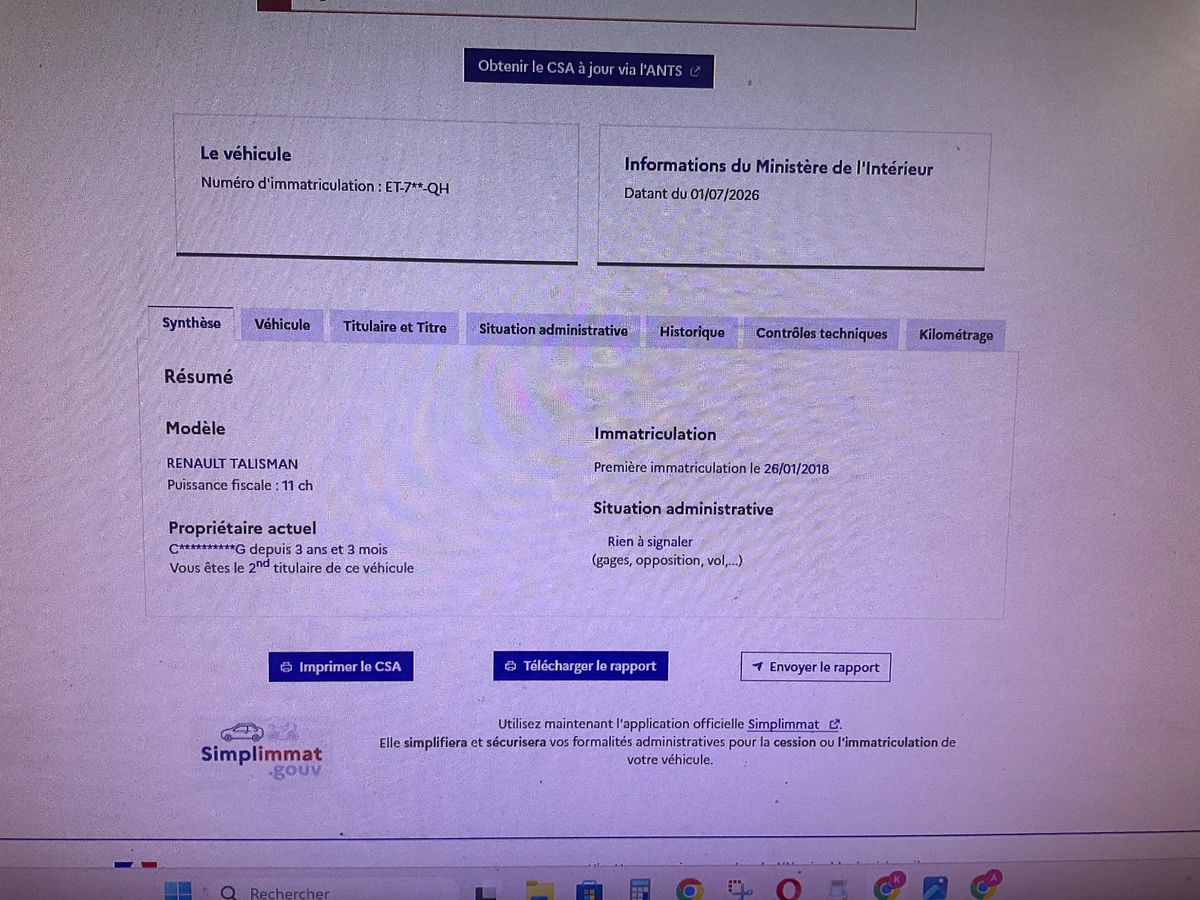 Renault Talisman d'occasion