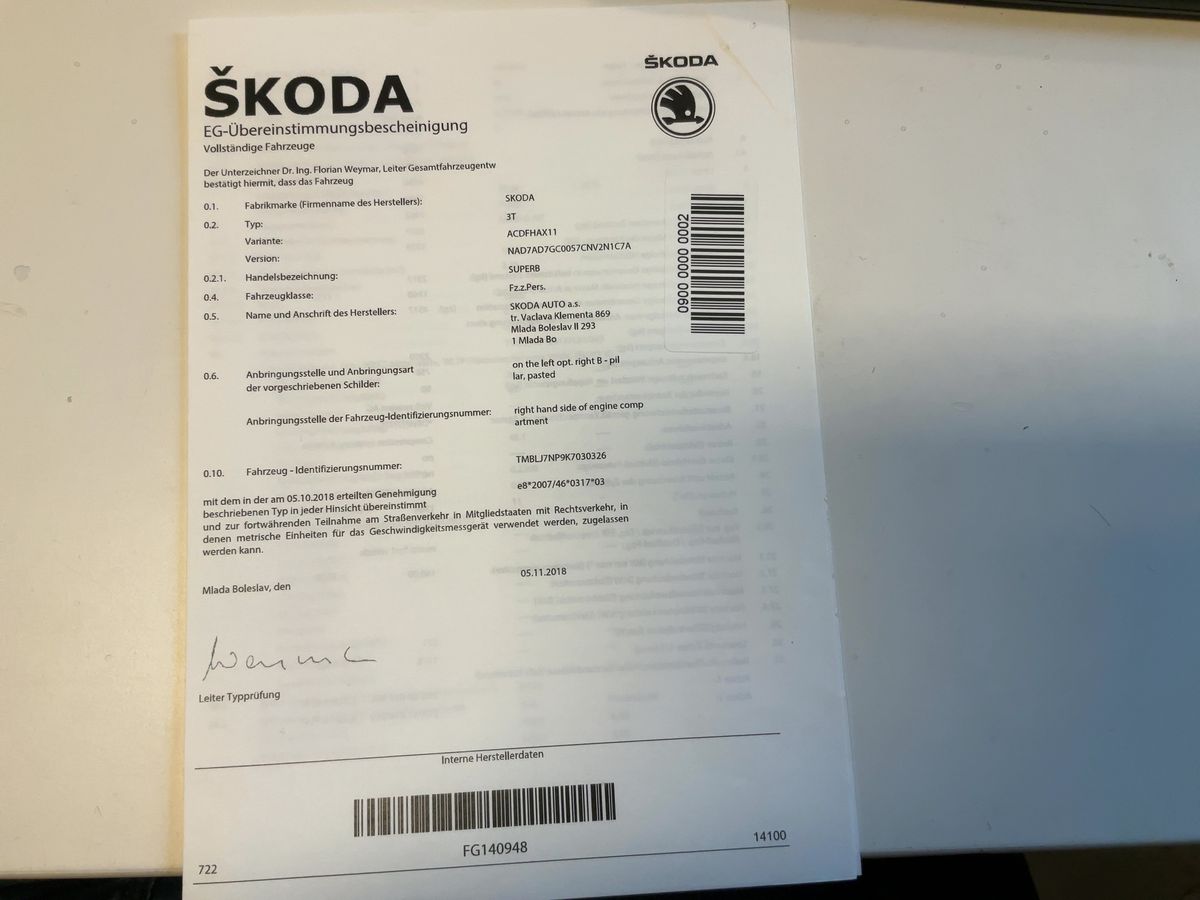 Skoda Superb d'occasion