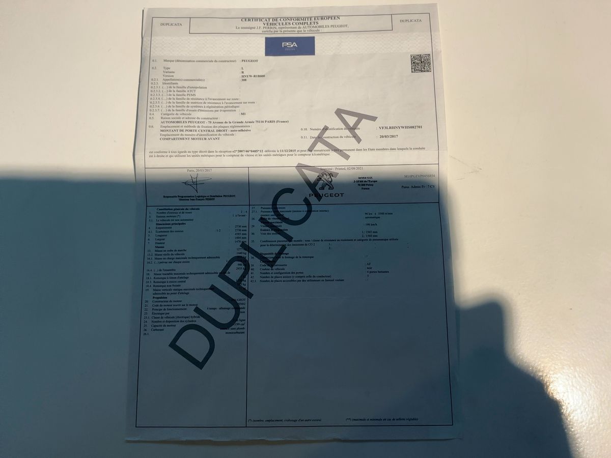 Peugeot 308 d'occasion