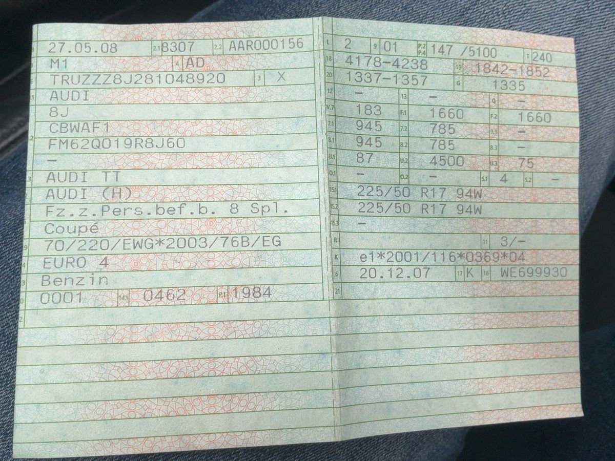 Audi TT 2.0 TFSI Coupe