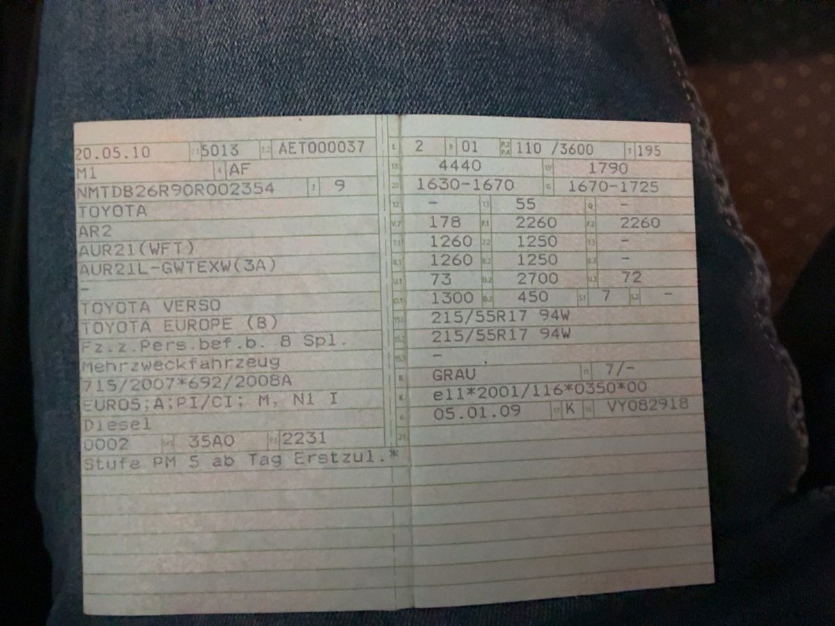 Toyota Verso d'occasion