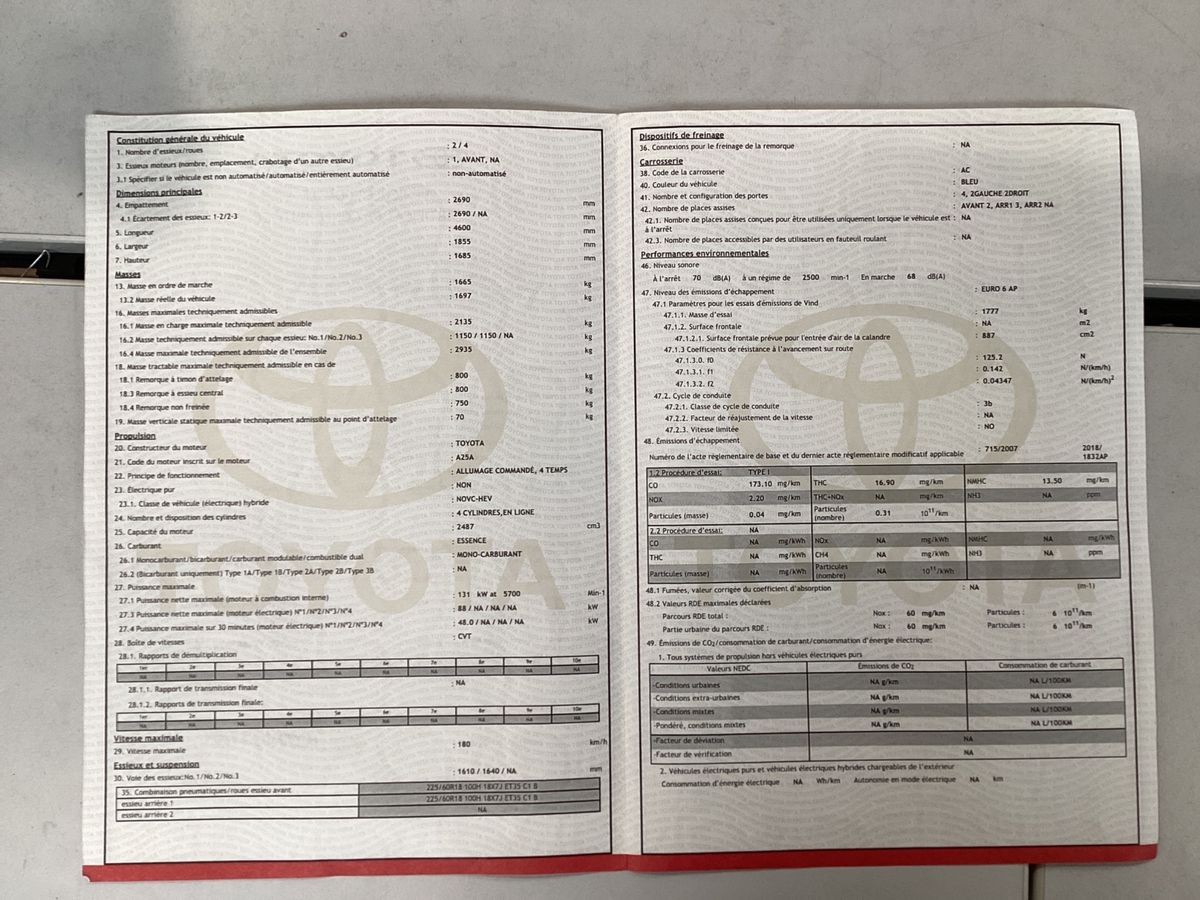 Toyota RAV 4 2.5 Hybrid 4x2 Business