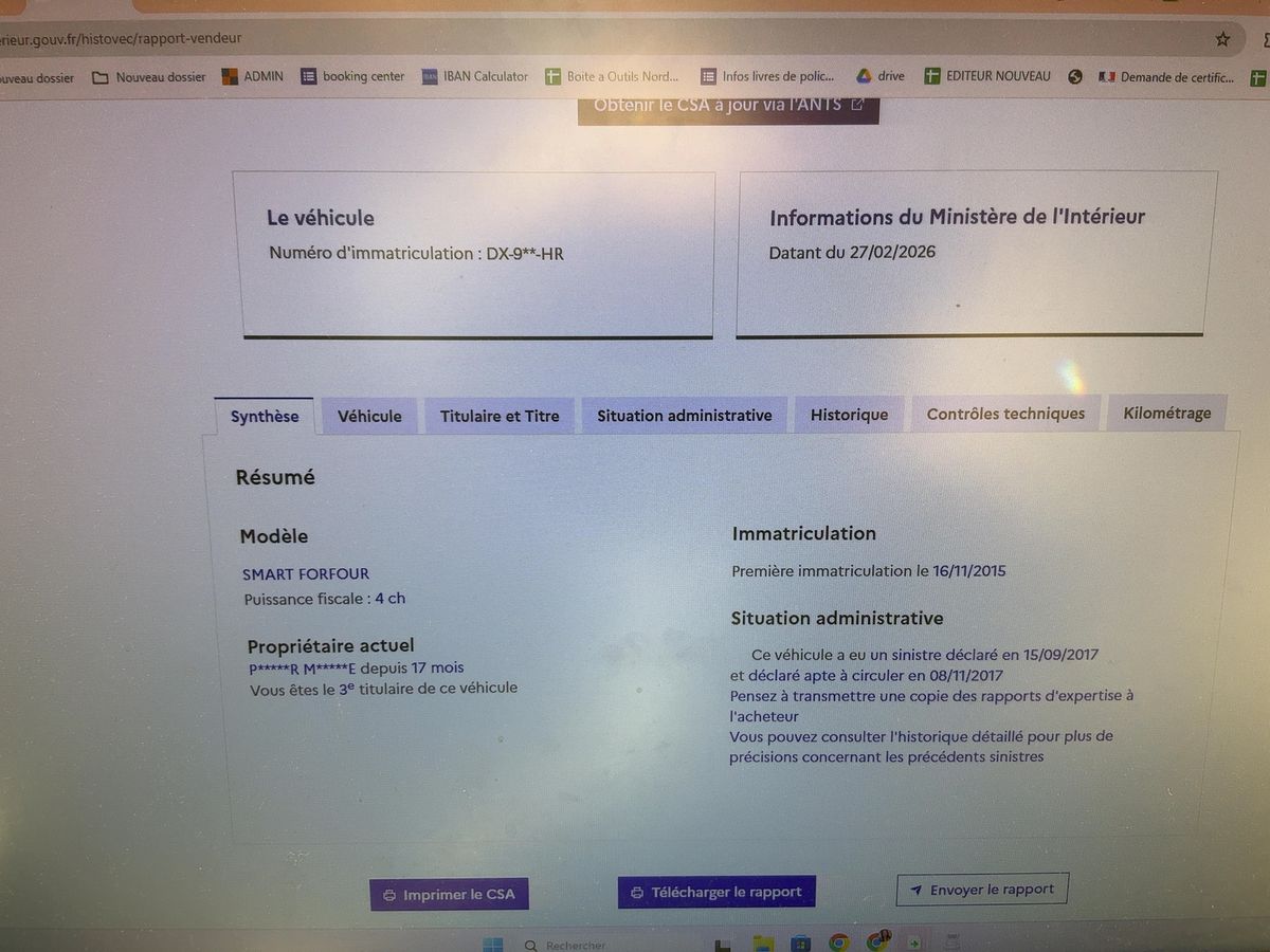 Smart forfour d'occasion