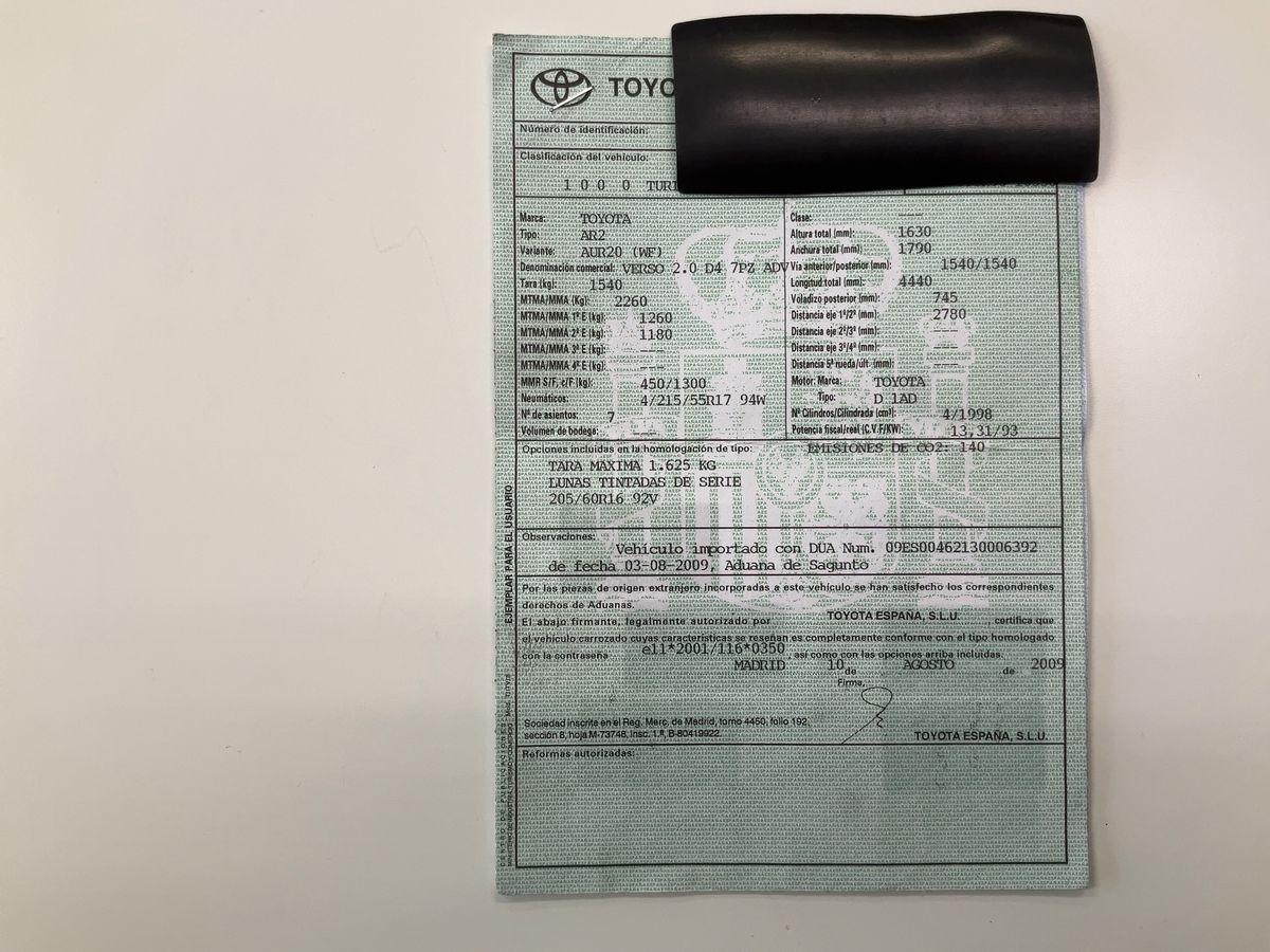 Toyota Verso d'occasion