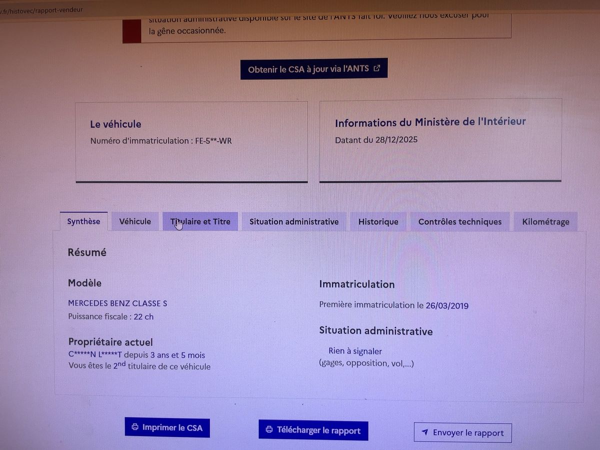 Mercedes-Benz S-Klasse d'occasion