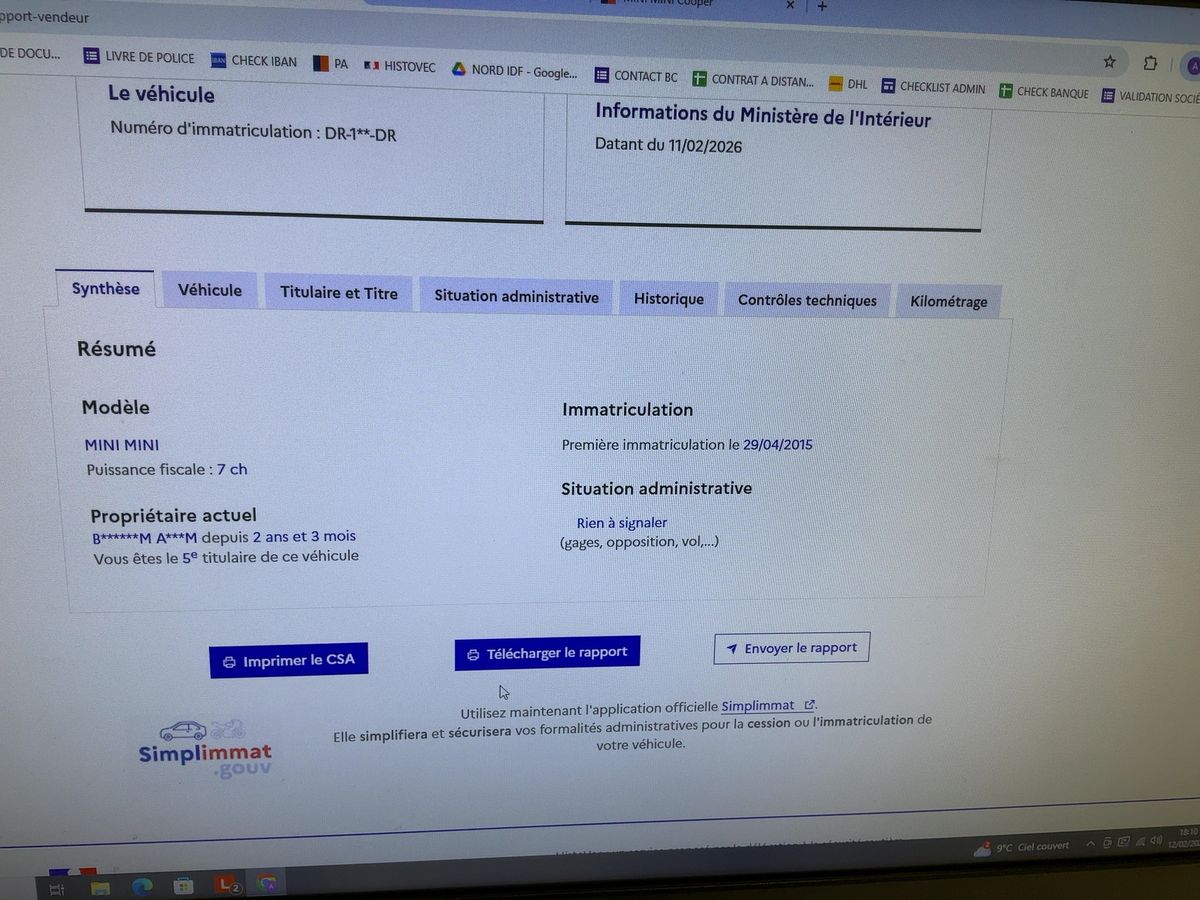 MINI Cooper d'occasion