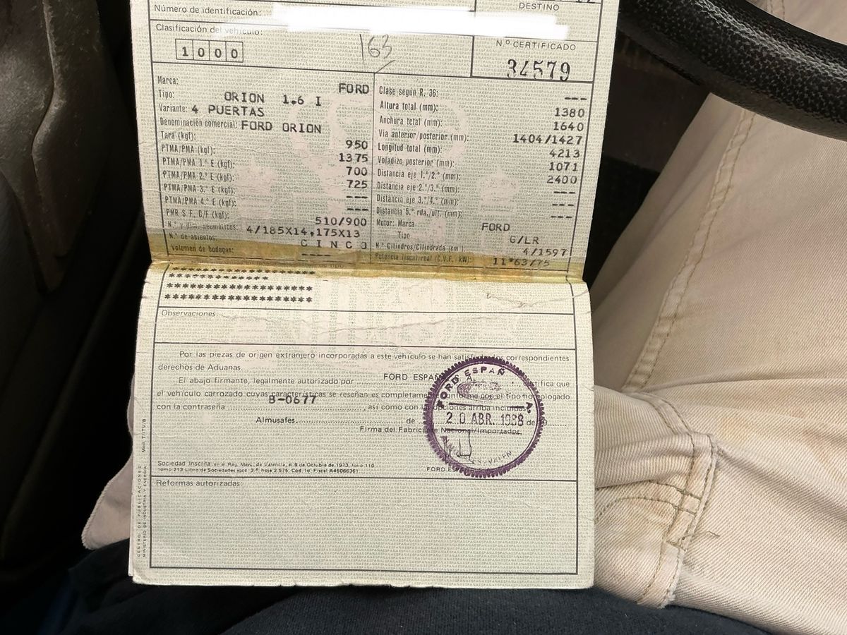 Ford Orion 1.6 Ghia