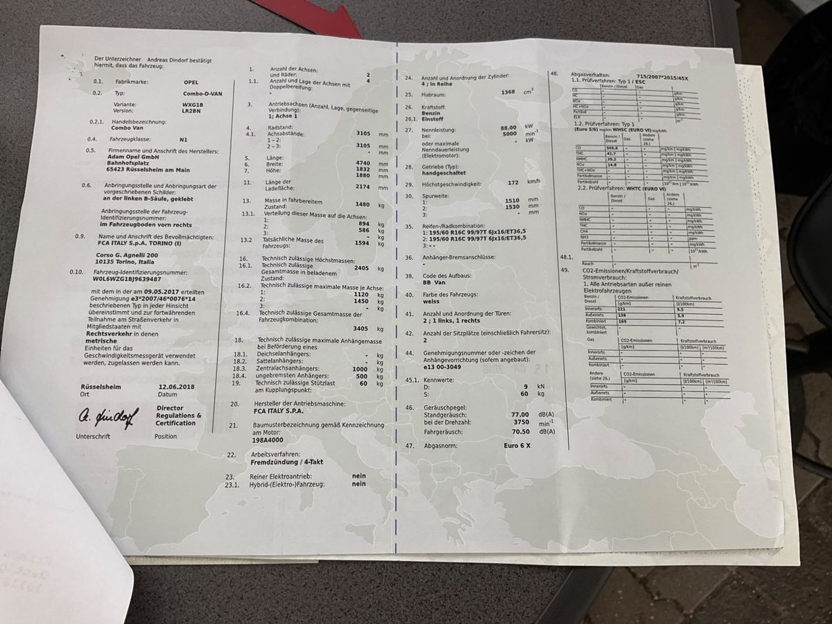 Opel Combo 1.4 Turbo Kasten L2H1 2,4t